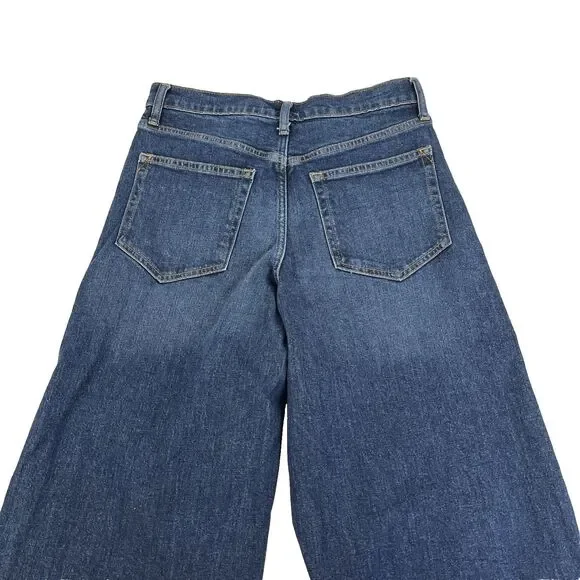 Women’s Gap High Rise Stride Wide Leg Denim Jeans Size 28 6 Short - Picture 6 of 10